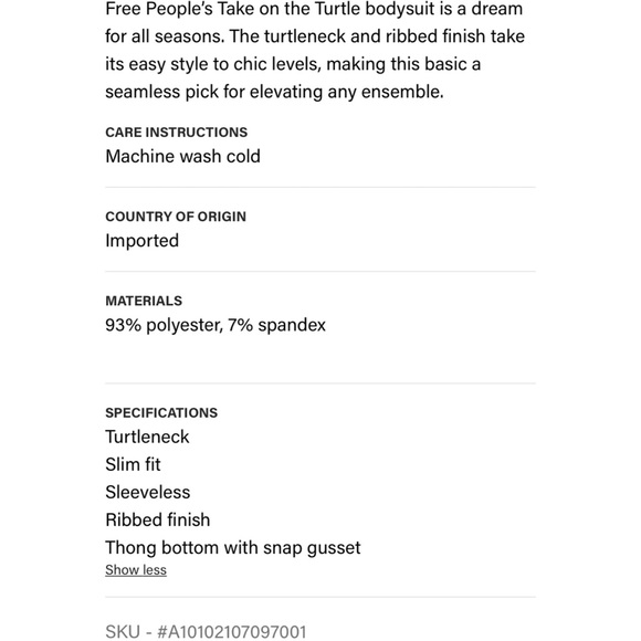 Free People Turtleneck Bodysuit - Picture 13 of 13